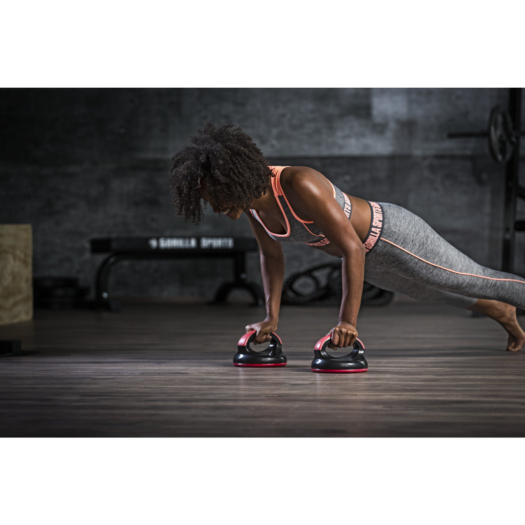 Pyörivät punnerruskahvat 2 kpl, kumipinnotteinen kahva