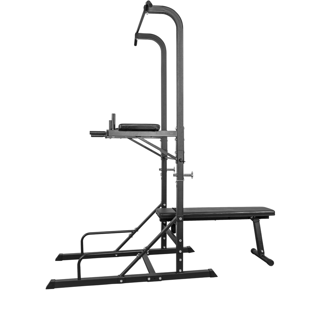 Monipuolinen Power Tower / Voimatorni Penkillä  203x74x222cm Musta