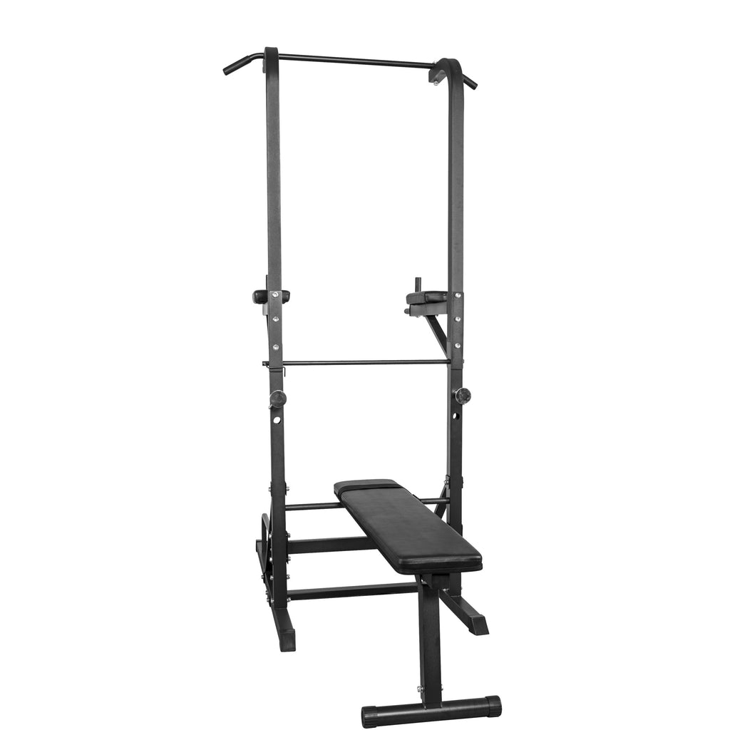 Monipuolinen Power Tower / Voimatorni Penkillä  203x74x222cm Musta