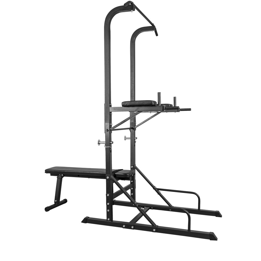 Monipuolinen Power Tower / Voimatorni Penkillä  203x74x222cm Musta