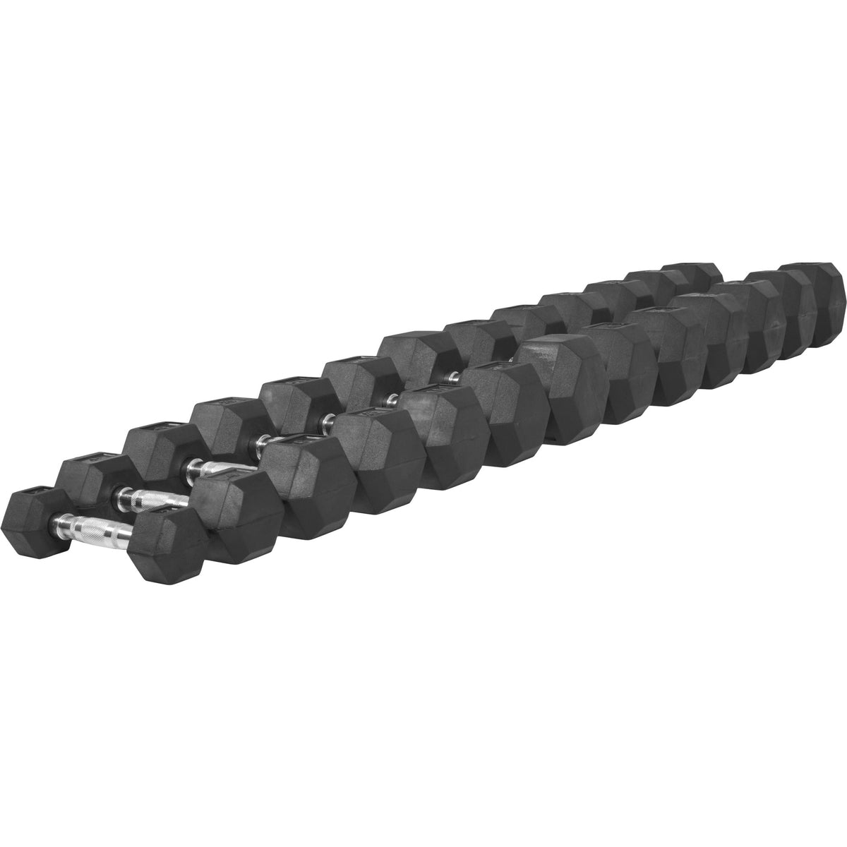 OUTLET - Hex-käsipaino 2-50 kg kumipinnoitteella - 27,5 kg