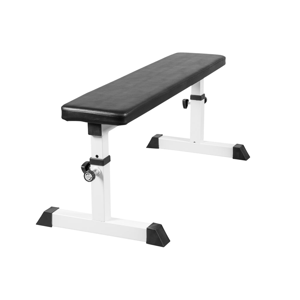 Säädettävä Tasapenkki / Treenipenkki 104,5x50x41-46cm Max. 200kg Valkoinen