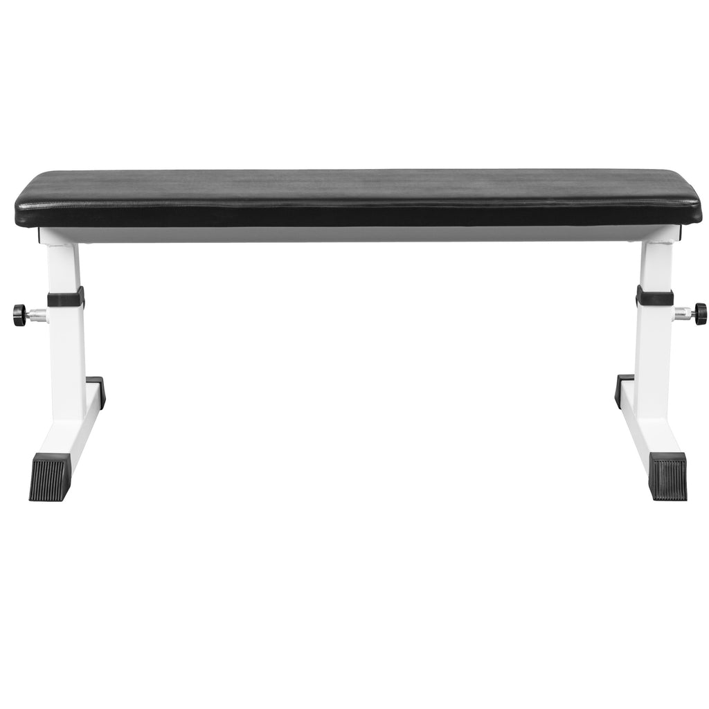 Säädettävä Tasapenkki / Treenipenkki 104,5x50x41-46cm Max. 200kg Valkoinen