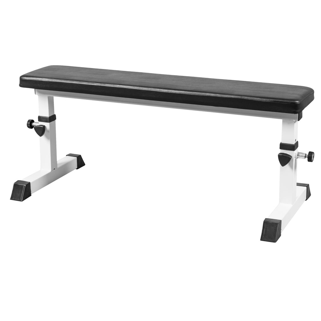 Säädettävä Tasapenkki / Treenipenkki 104,5x50x41-46cm Max. 200kg Valkoinen