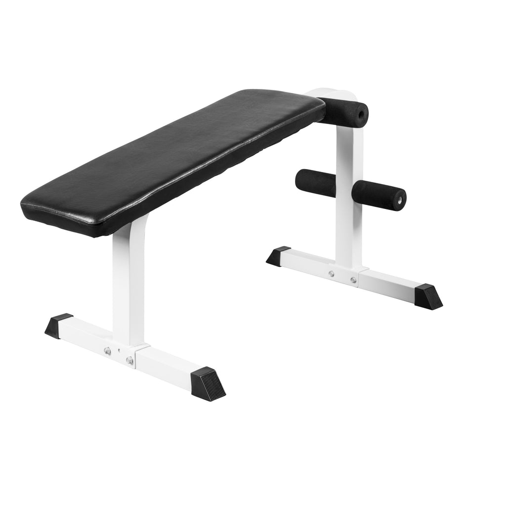 Tasapenkki Jalkatuilla 120x67x63/49cm Max. 150kg Valkoinen