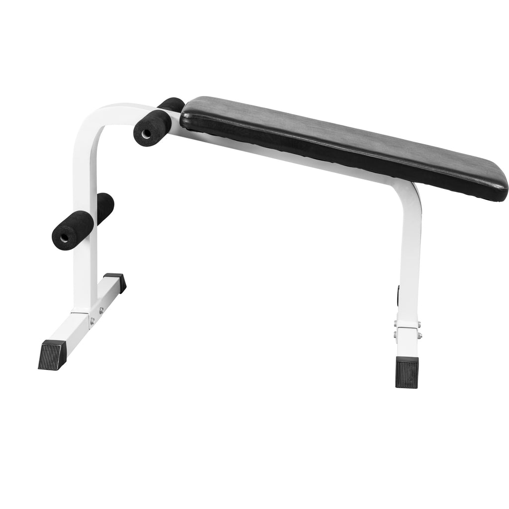 Tasapenkki Jalkatuilla 120x67x63/49cm Max. 150kg Valkoinen