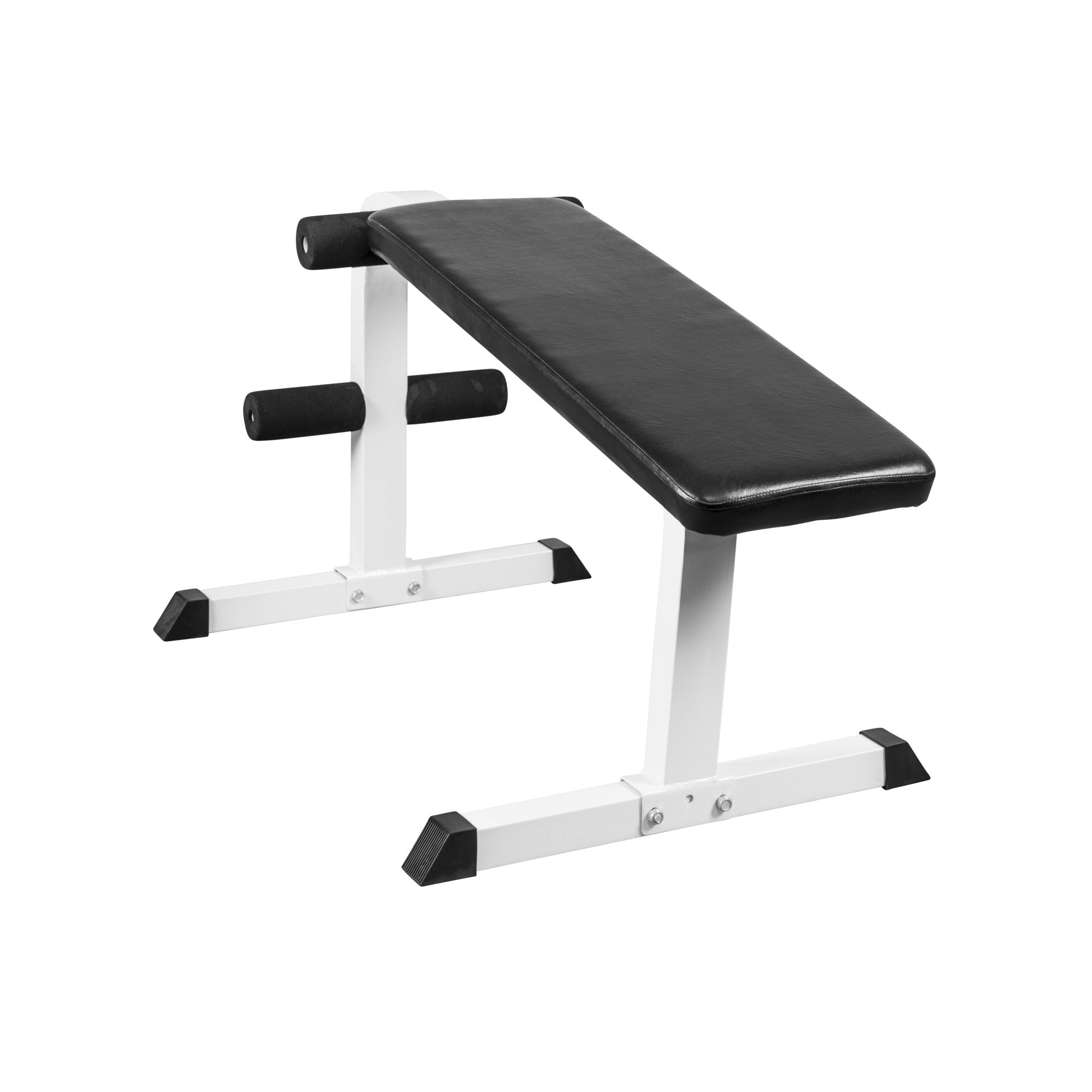 Tasapenkki Jalkatuilla 120x67x63/49cm Max. 150kg Valkoinen