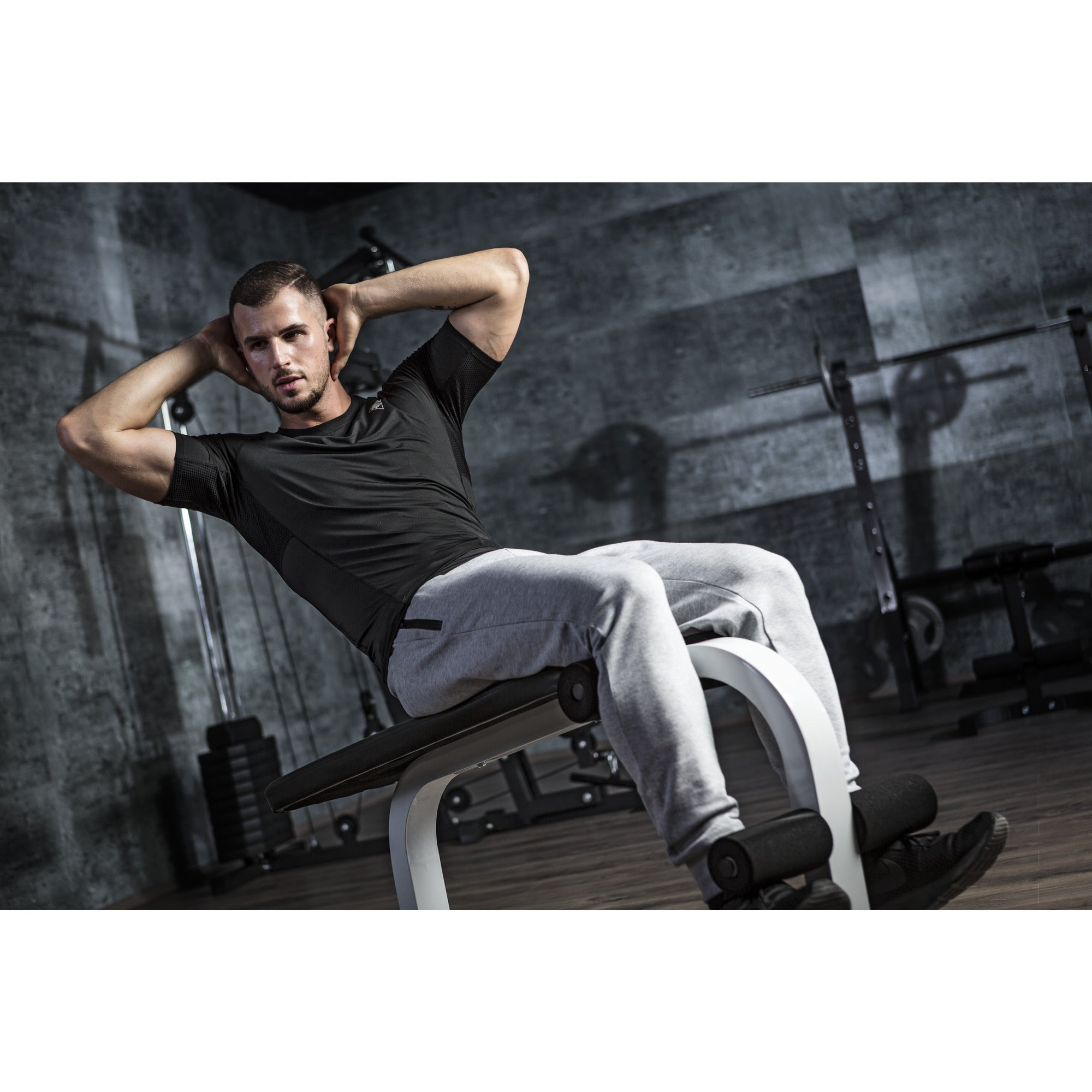 Tasapenkki Jalkatuilla 120x67x63/49cm Max. 150kg Valkoinen