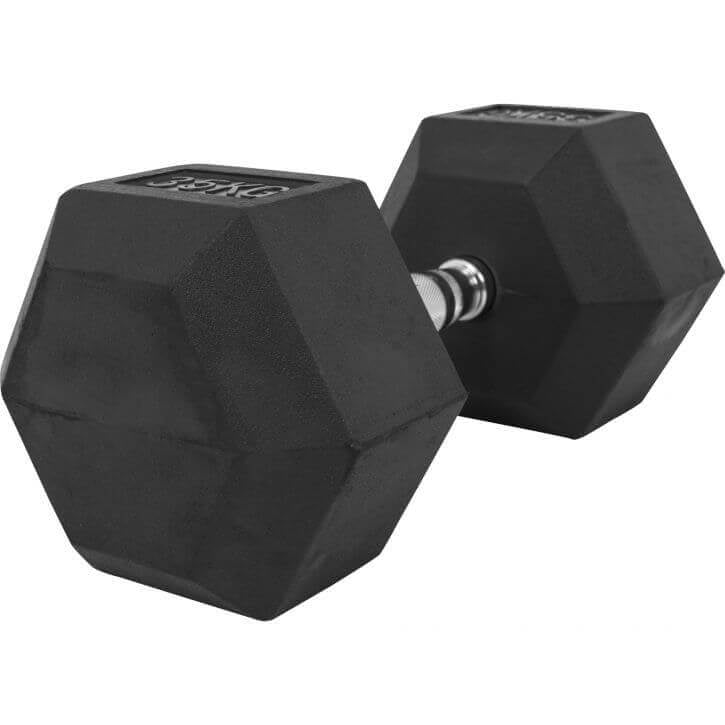 OUTLET - Hex-käsipaino 2-50 kg kumipinnoitteella - 27,5 kg