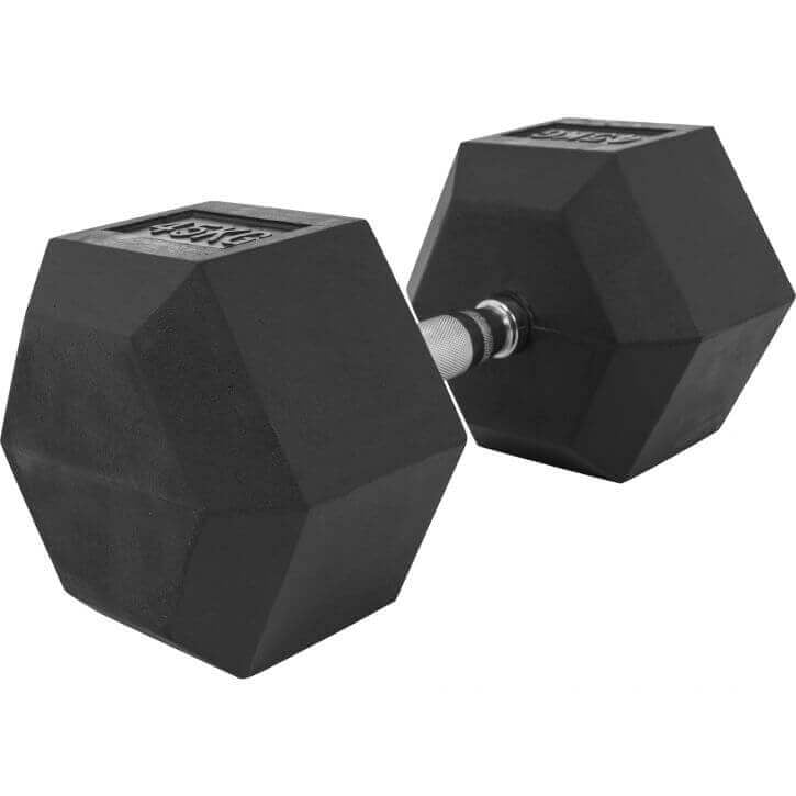 OUTLET - Hex-käsipaino 2-50 kg kumipinnoitteella - 27,5 kg