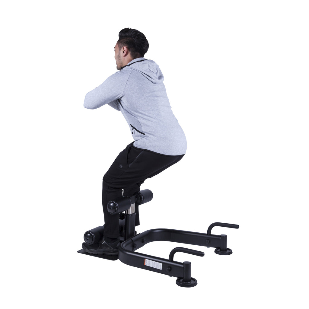 PRO Sissy Squat Penkki / Kyykkypenkki Punnerruskahvoilla Säädettävä 103,5x83x36-52cm