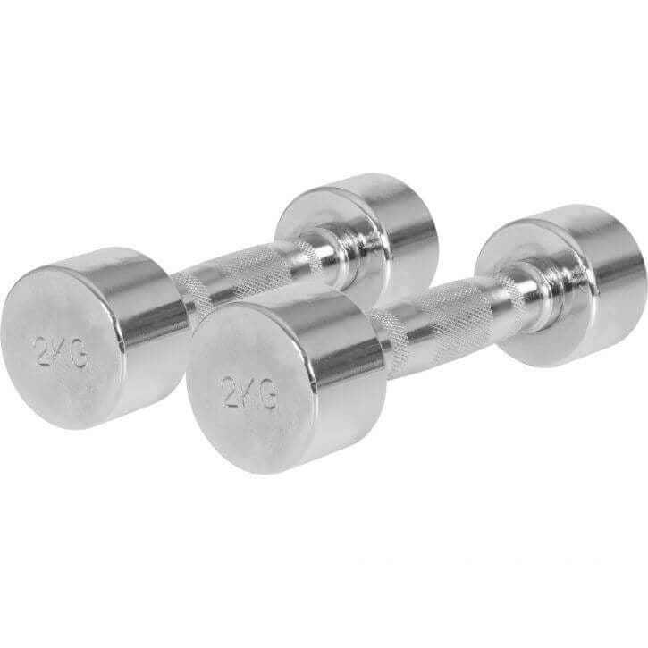 OUTLET - Kromattu kiinteä käsipaino - 2 x 2kg