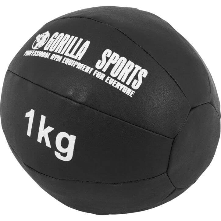 Wall Ball Kuntopallot 1 kg - 10kg, Musta PU