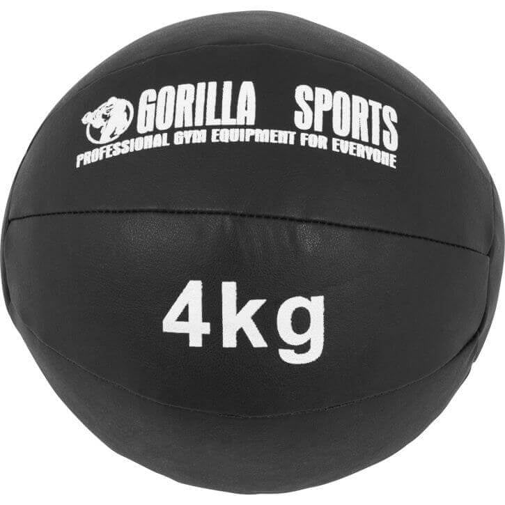 Wall Ball Kuntopallot 1 kg - 10kg, Musta PU