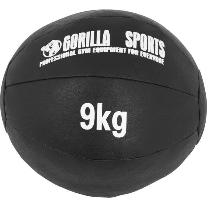 Wall Ball Kuntopallot 1 kg - 10kg, Musta PU