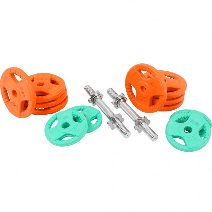 Olympia Säädettävät Käsipainot 30kg Kierrelukoilla 35cm, Ø 30/31mm 2kpl