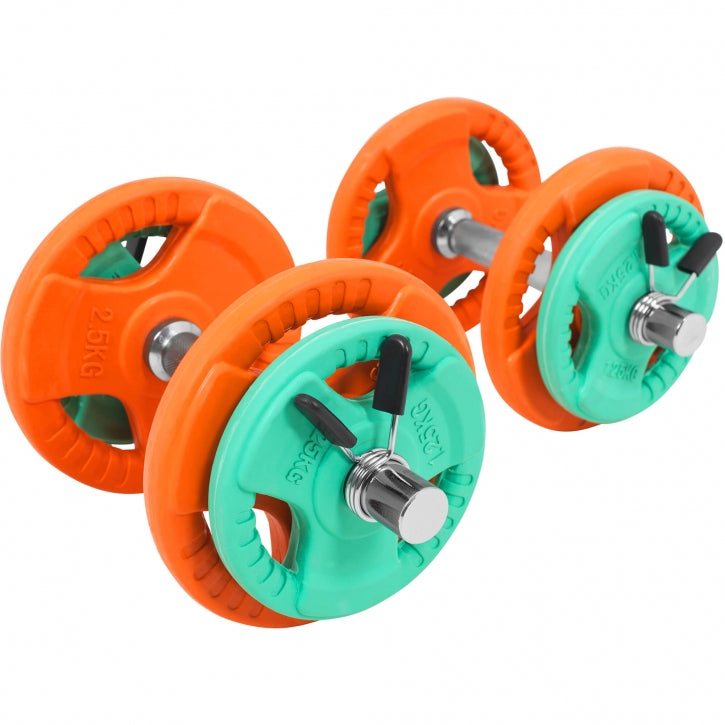 Olympia Säädettävät Käsipainot 20kg Jousilukoilla 35cm, Ø 30/31mm 2kpl