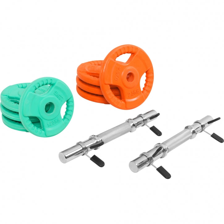 Olympia Säädettävät Käsipainot 20kg Jousilukoilla 35cm, Ø 30/31mm 2kpl