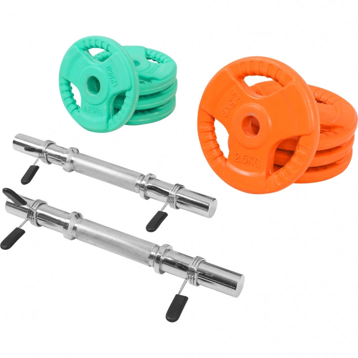 Olympia Säädettävät Käsipainot 20kg Jousilukoilla 35cm, Ø 30/31mm 2kpl