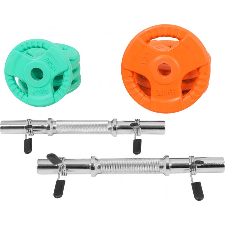 Olympia Säädettävät Käsipainot 20kg Jousilukoilla 35cm, Ø 30/31mm 2kpl