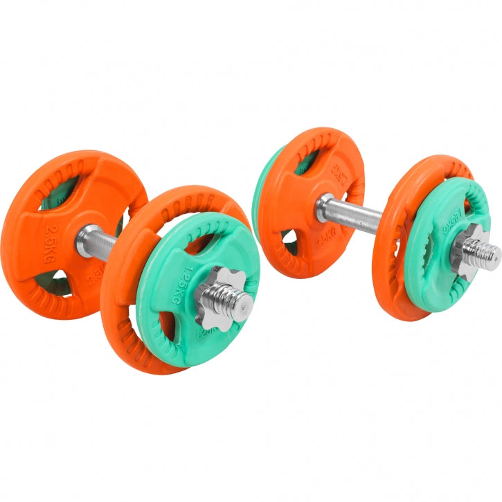 Olympia Säädettävät Käsipainot 20kg Kierrelukoilla 35cm, Ø 30/31mm 2kpl