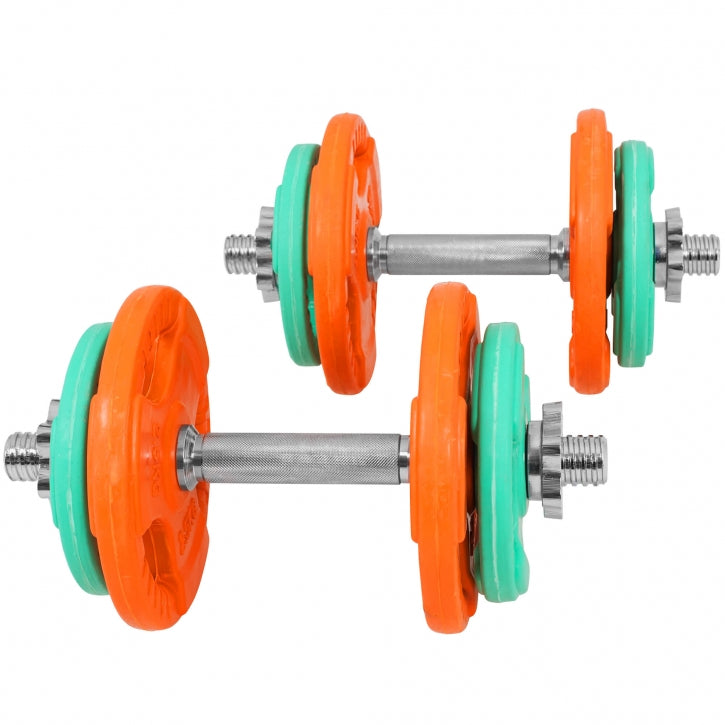 Olympia Säädettävät Käsipainot 20kg Kierrelukoilla 35cm, Ø 30/31mm 2kpl