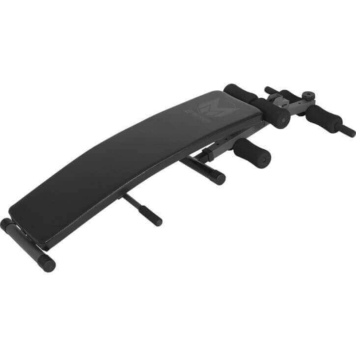 E-Sarja Säädettävä Vatsalauta / Vatsalihaspenkki 121x31x48cm Musta