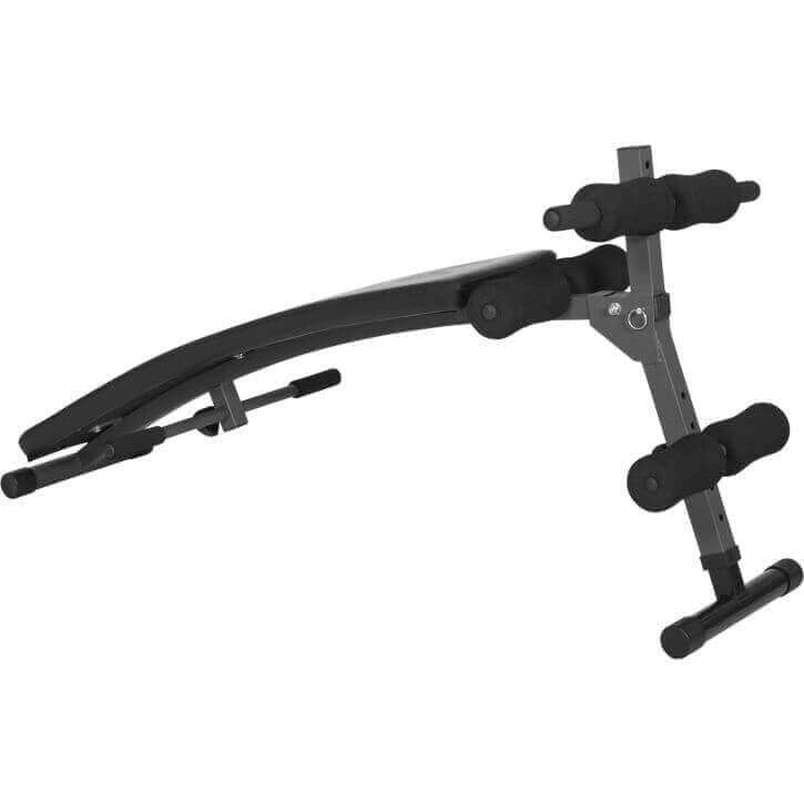 E-Sarja Säädettävä Vatsalauta / Vatsalihaspenkki 121x31x48cm Musta