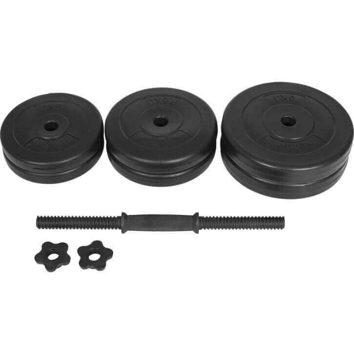 E-Sarja Säädettävä Käsipaino 20kg Kierrelukoilla 46cm, Ø 25mm Musta 1kpl