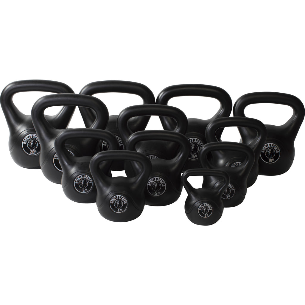 Vinyyli Kahvakuulat 2 kg - 20 kg, Musta, Sementtitäyte