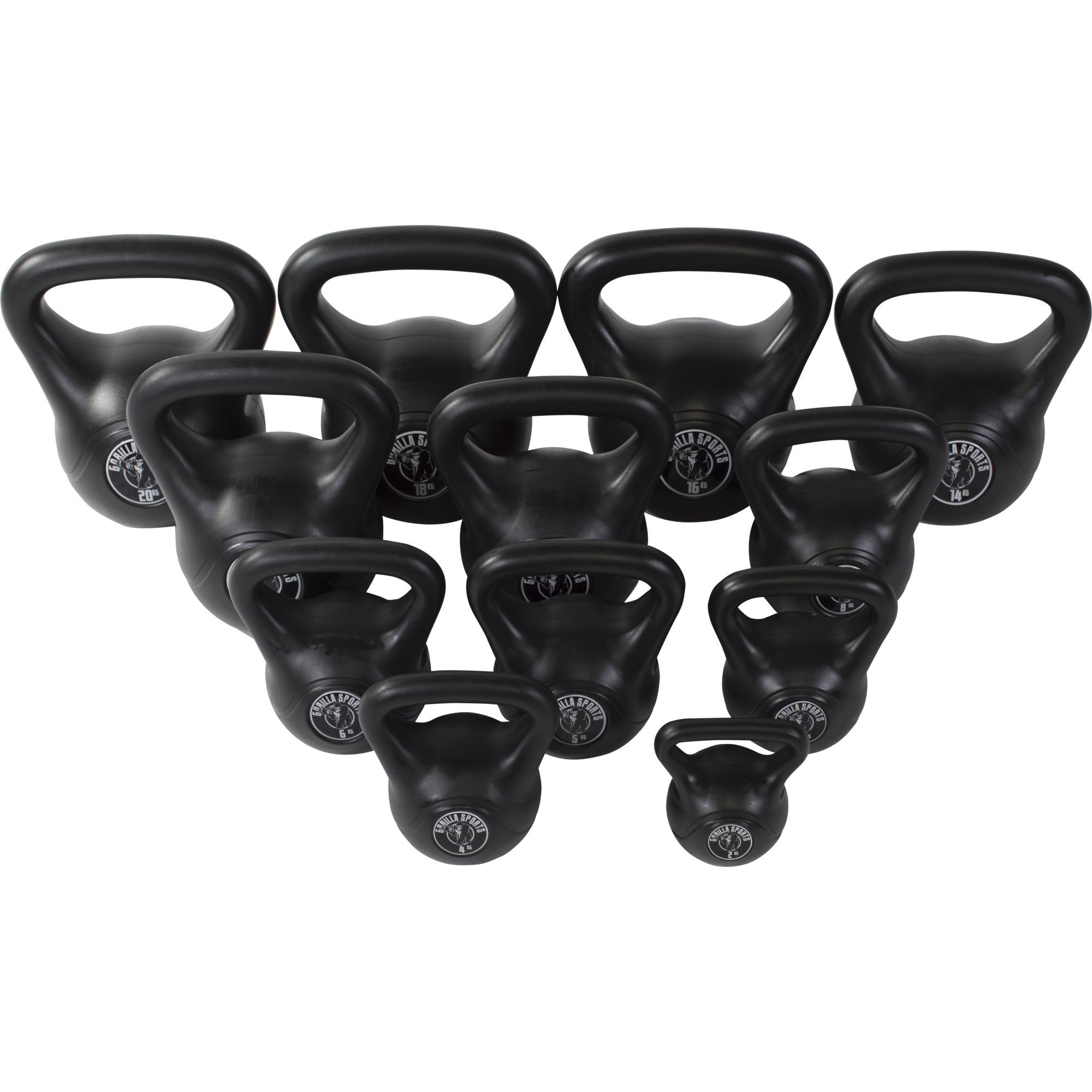 Vinyyli Kahvakuulat 2 kg - 20 kg, Musta, Sementtitäyte