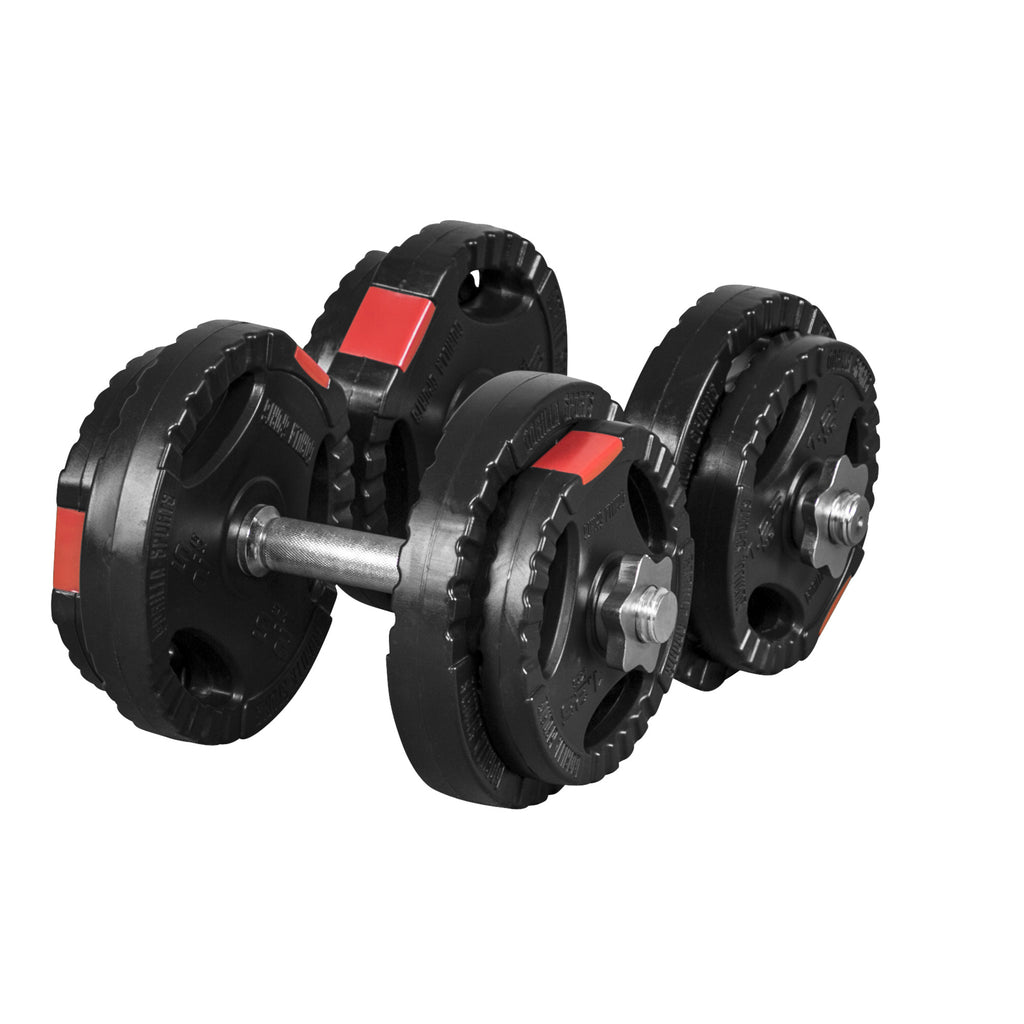 Vinyyli Tri Grip Käsipainosetti 20kg Kierrelukoilla 35cm, Ø 30/31mm 2kpl