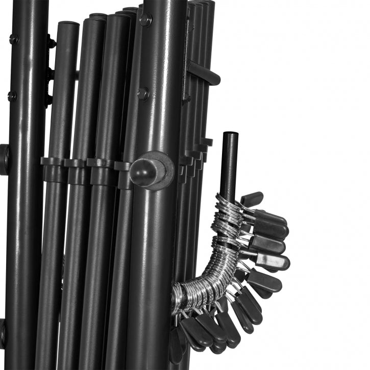 Levypaino- ja Tankoteline, Monipuolinen, Ø 30mm, 300kg, Musta