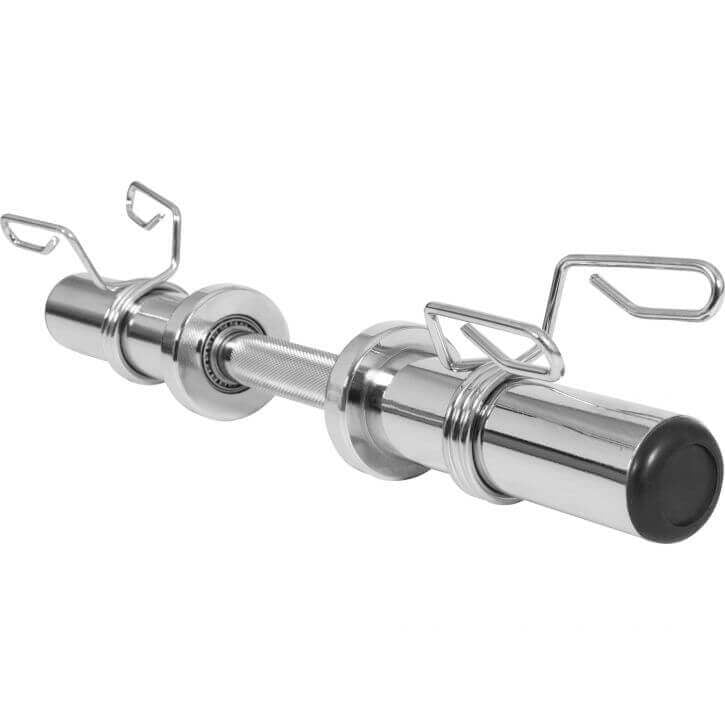 Käsipainotanko Jousilukoilla 50mm Levypainoille 51cm, 5kg Kromi