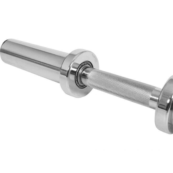 Käsipainotanko Jousilukoilla 50mm Levypainoille 51cm, 5kg Kromi