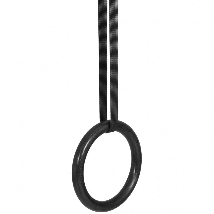 Mustat Voimistelurenkaat Ø 23cm, 450cm, Max. 200kg Puu/Nailon