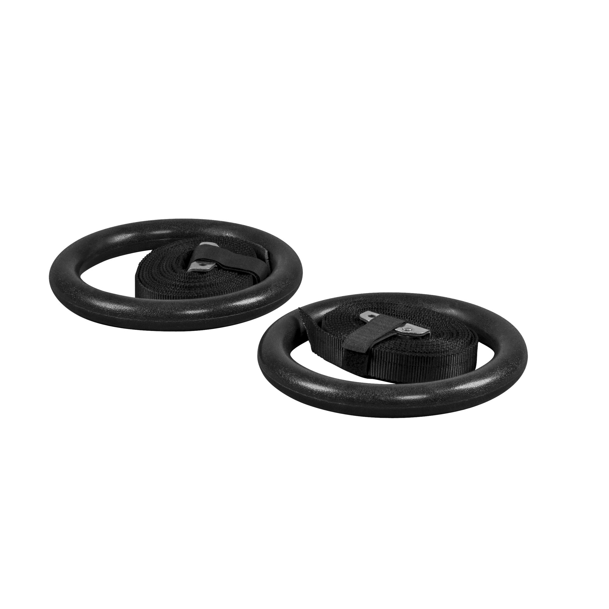 Mustat Voimistelurenkaat Ø 23cm, 450cm, Max. 200kg Puu/Nailon