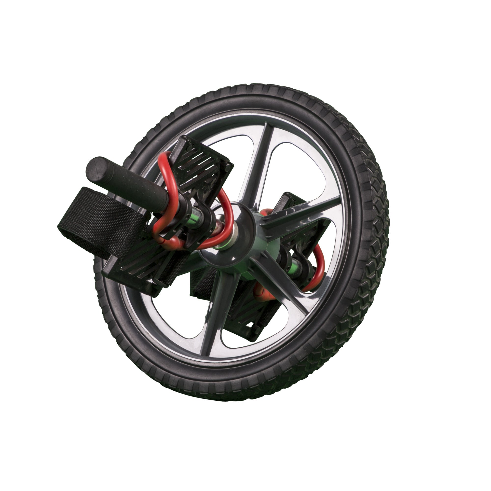 Voimapyörä / Ab Wheel Jalansijoilla Ja Pehmustetuilla Kahvoilla Musta/Harmaa