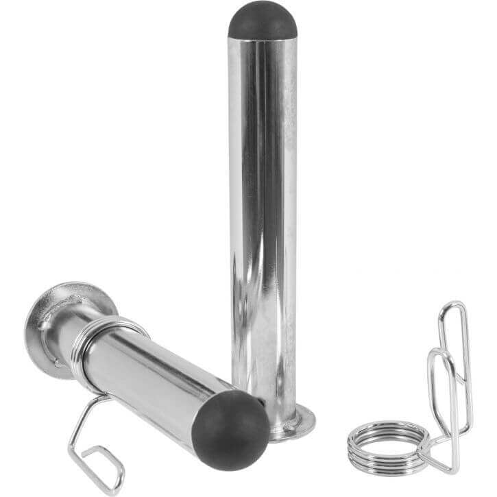 50mm Levytanko Adapteri 30mm Laitteille Jousilukolla 28cm Kromi 2kpl