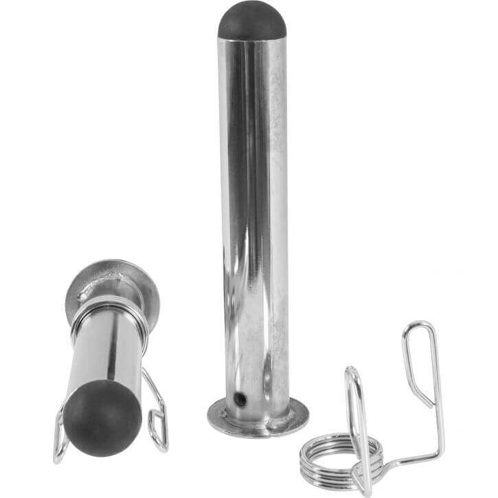 50mm Levytanko Adapteri 30mm Laitteille Jousilukolla 28cm Kromi 2kpl