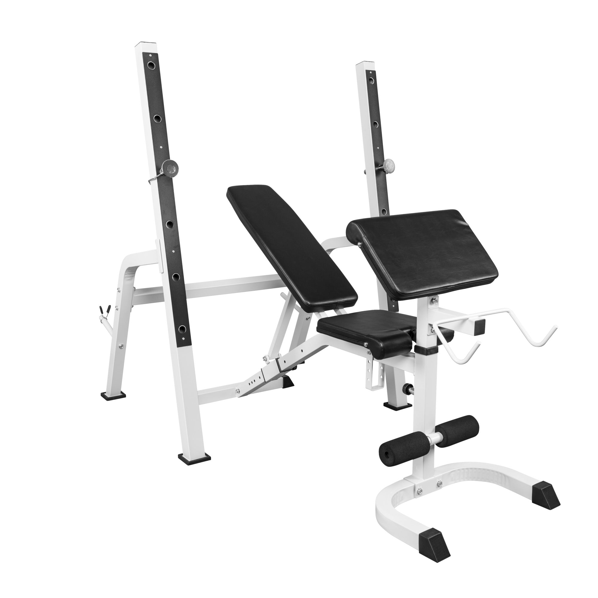 Treenipenkki 5in1 / Painonnostopenkki Säädettävä 150x55x50cm Max. 280kg Valkoinen