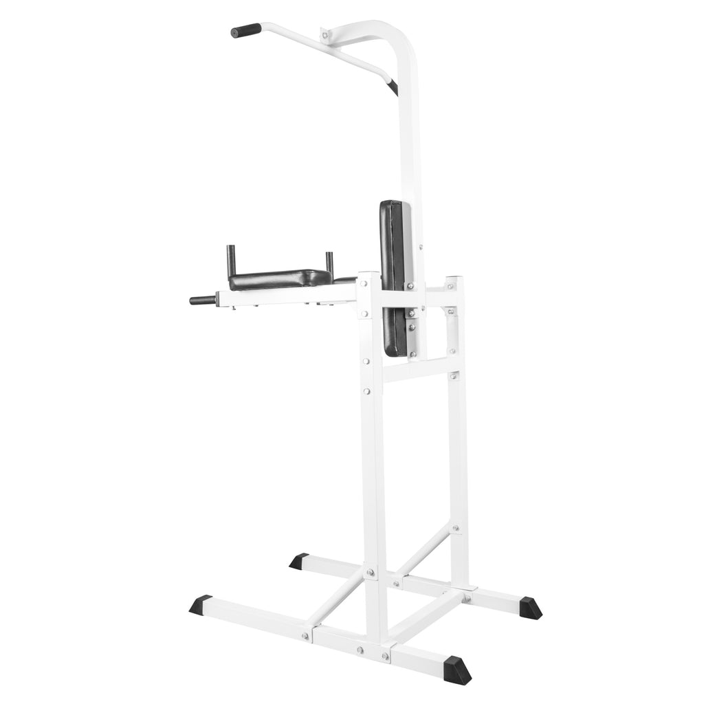 Leuanvetolaite 3in1 / Voimatorni Dippikahvoilla, Leuanvetotangolla Ja Vatsalaitteella Valkoinen