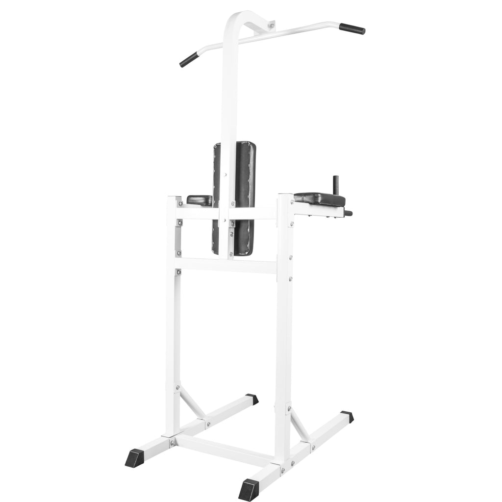 Leuanvetolaite 3in1 / Voimatorni Dippikahvoilla, Leuanvetotangolla Ja Vatsalaitteella Valkoinen