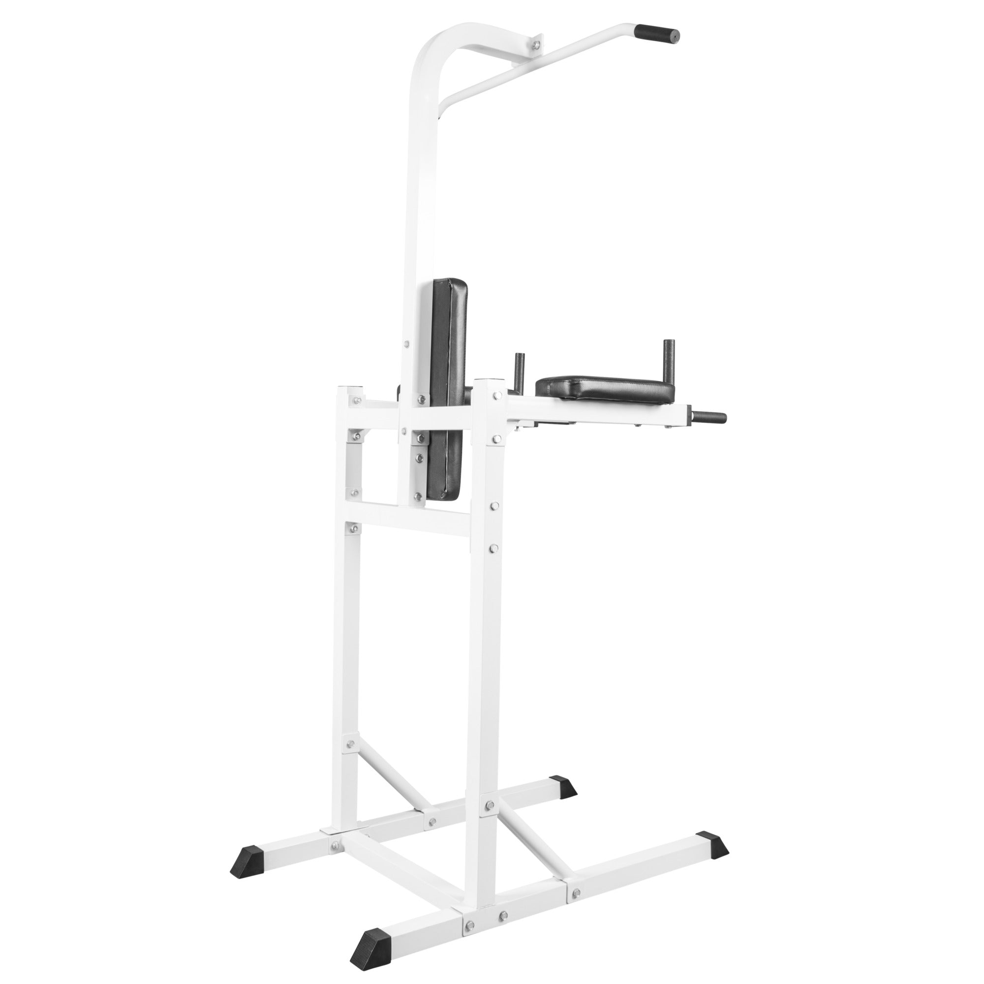 Leuanvetolaite 3in1 / Voimatorni Dippikahvoilla, Leuanvetotangolla Ja Vatsalaitteella Valkoinen