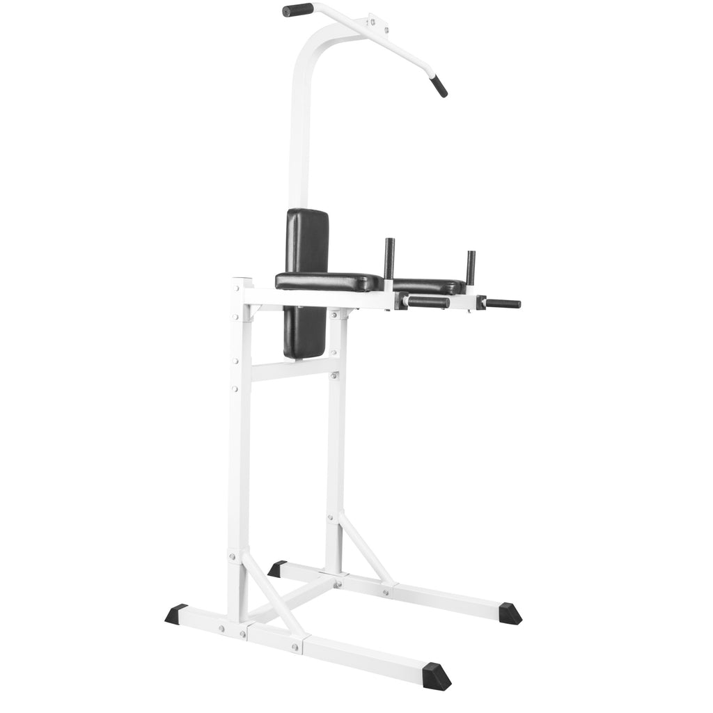 Leuanvetolaite 3in1 / Voimatorni Dippikahvoilla, Leuanvetotangolla Ja Vatsalaitteella Valkoinen