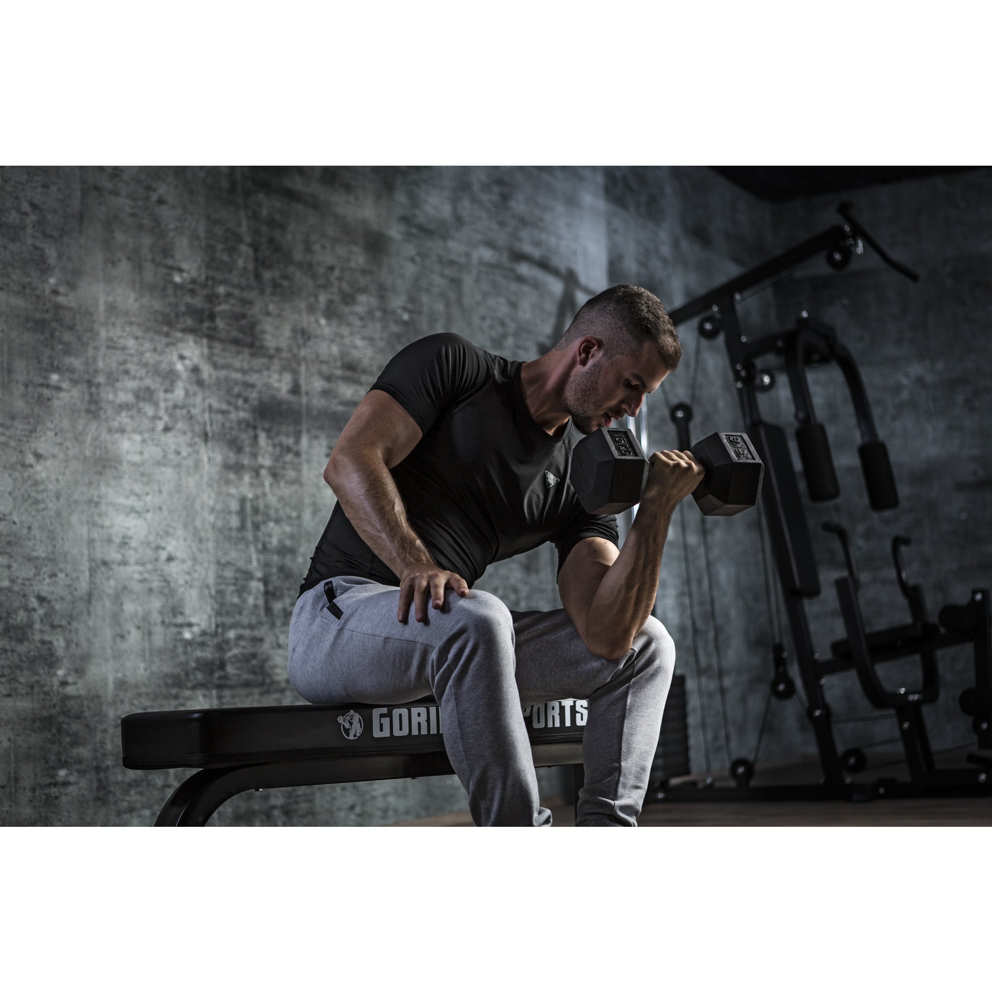 Heavy Duty Harjoituspenkki / Tasapenkki  112x57,5x43cm Max. 400kg Musta