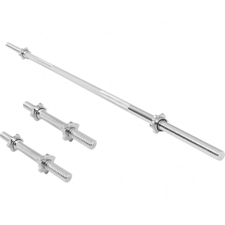 Levytankosarja 100kg / Kumiset Levypainot + Suora Levytanko 170cm Ja Käsipainotangot 35cm, Ø 30/31mm