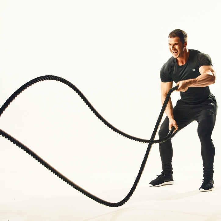 13kg Voimaköysi / Battlerope Ø 3.8cm, 15m Nailon Musta