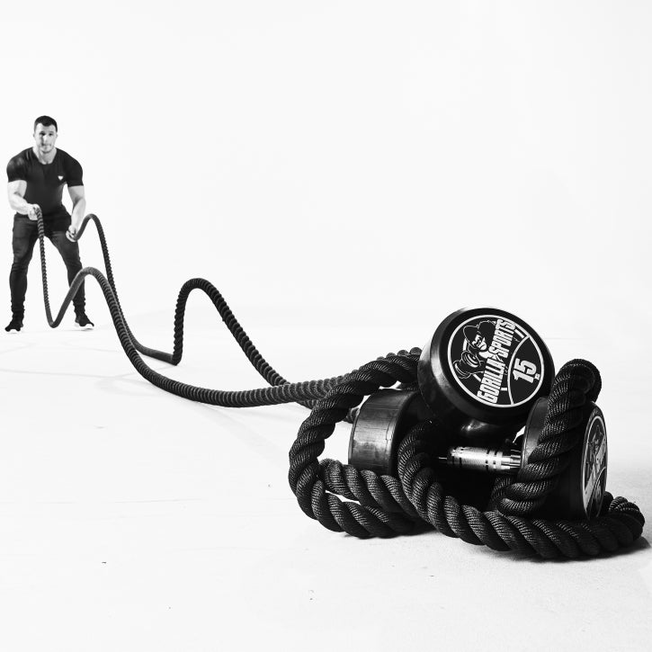 18kg Voimaköysi / Battlerope Ø 5cm, 15m Nailon Musta