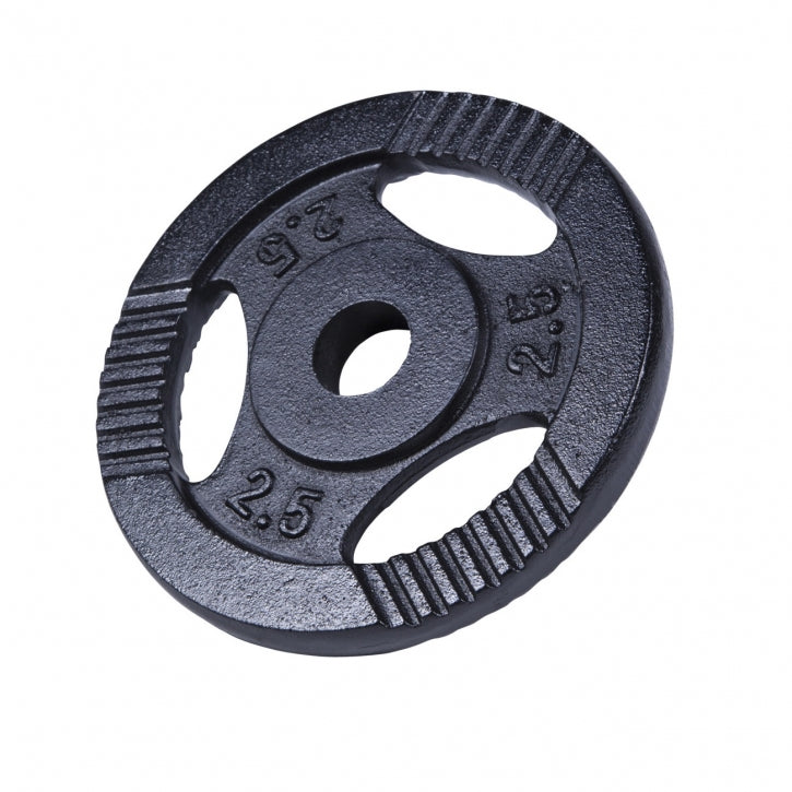 Levypaino 2,5kg, 30mm Rautainen Levypaino Otekahvoilla, Musta